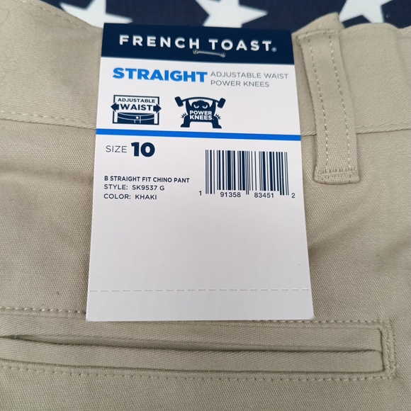 PANTS SCHOOL UNIFORM-FRENCH TOAST ADJ JUST WAIST Girls Stretch Size 10 NEW - Picture 2 of 6